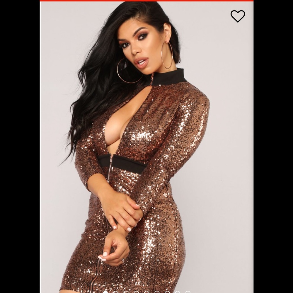 🔴 Sequin RoseGold Mini Dress ‼️HOT ITEM‼️
